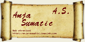 Anja Šumatić vizit kartica